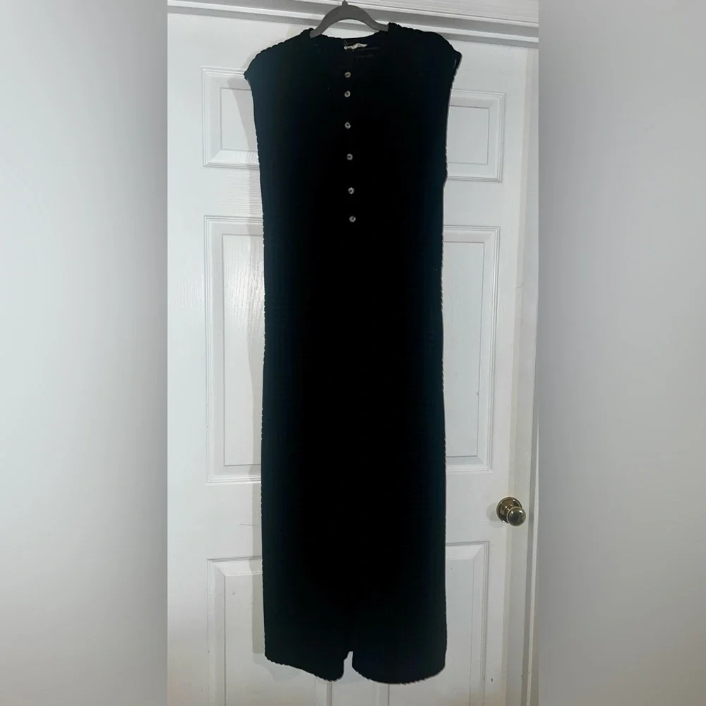 Entro Black Velour Wide Leg Jumpsuit - Picture 8 of 8